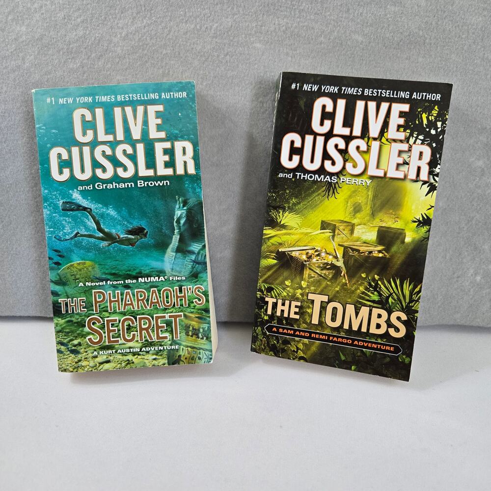 Clive Cussler Paperback Books - The Tombs and The Pharaoh's Secret